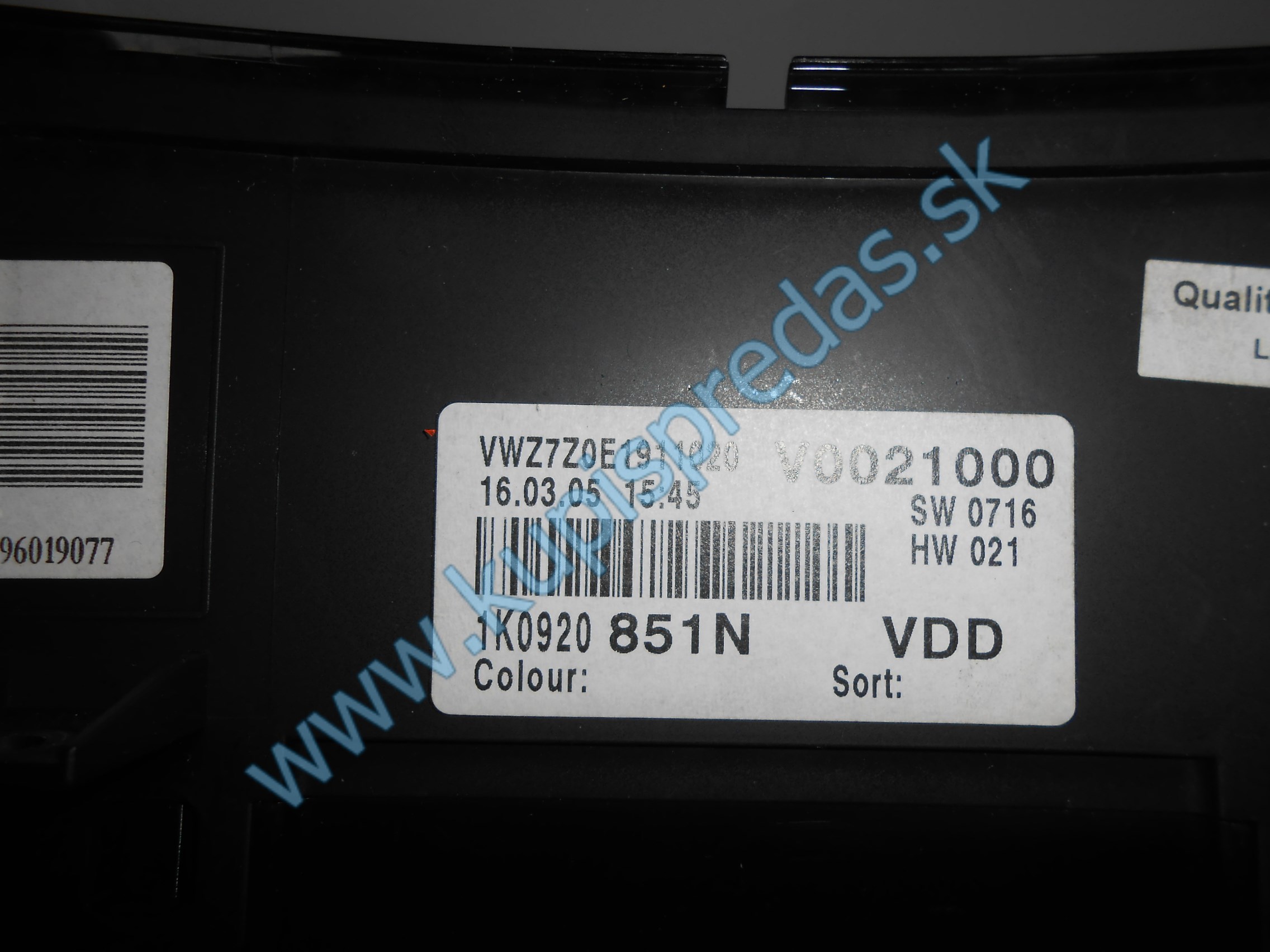 Budiky VW Golf V / benzinové, polodot /